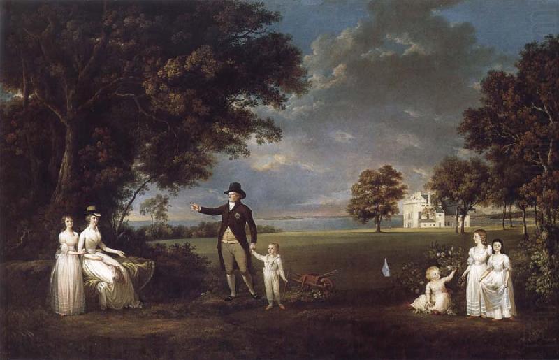 Alexander Nasmyth The Family of Neil 3rd Earl of Rosebery in the grounds of Dalmeny House china oil painting image